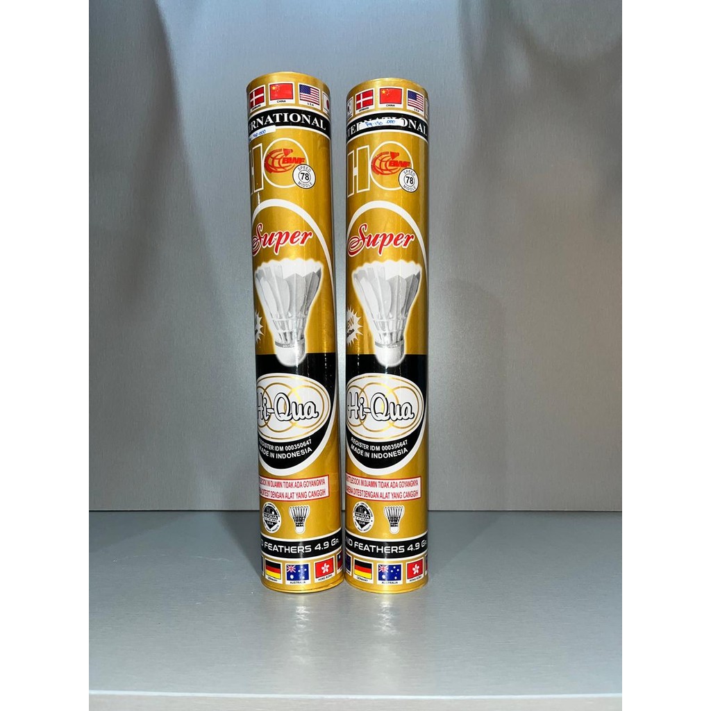 Hi-Qua Gold Shuttlecock Badminton Hi-Qua / Bola Badminton Original 