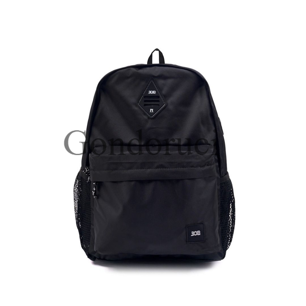 Promo308 Absltunscrd - BACKPACK / TAS RANSEL BAG LAPTOP BASIC 308 BLACK BOX - Black