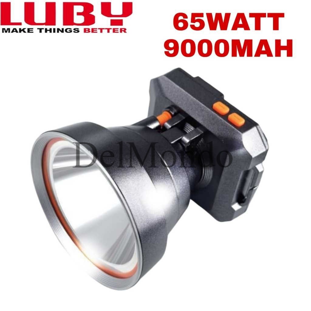 PromoSENTER KEPALA LED LUBY L-2931L 65WATT BATERAI 9000MAH TAHAN HINGGA 50JAM - CAHAYA TERANG - JARA