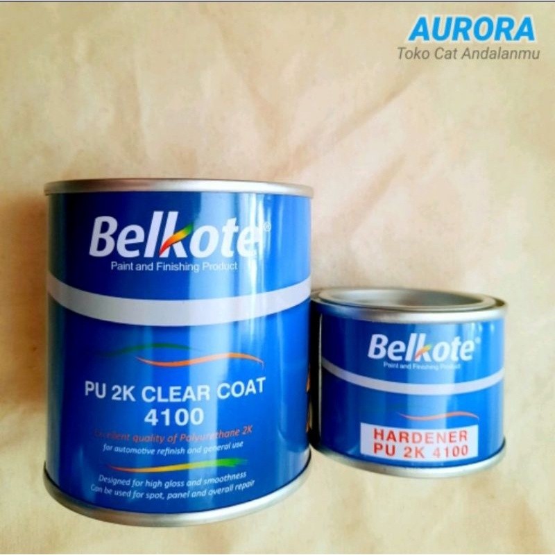 Mobil Part store Clear Belkote 4100 Anti Gores Mengkilap PU 2K 300cc Clir Coat Super Glos Glossy Glo