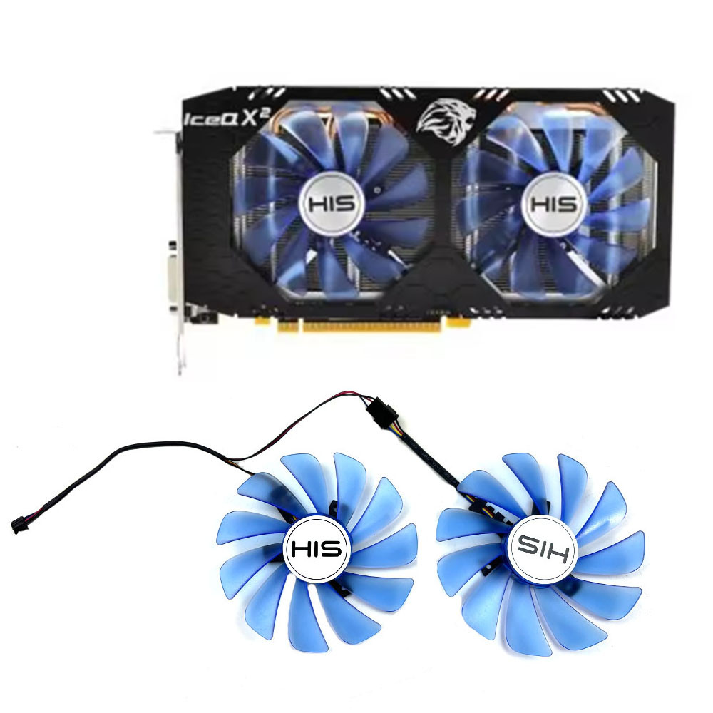NEW Cooling Fan FDC10H12S9-C 4PIN RX580 RX590 GPU FAN For HIS RX 590 IceQ X² OC 8GB Graphics Card Fa