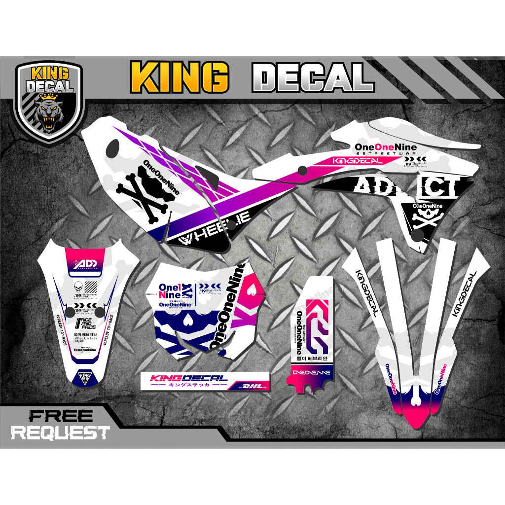 DEKAL / DECAL    KLX GORDON FULL BODY /  GORDON /  STIKER VARIASI KLX GORDON /  KLX STRIPING GORDON 