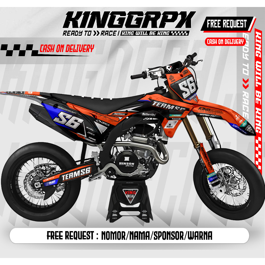 DEKAL / DECAL  STIKER KLX GORDON /  GORDON /  KLX GORDON FULL BODY CUSTOME DESAIN /  STIKER KLX BF 2
