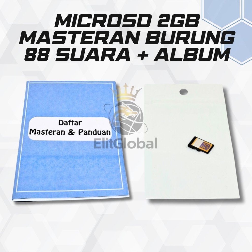 MicroSD 2GB Masteran Burung 88 Suara + Album – Kartu SD Suara Burung