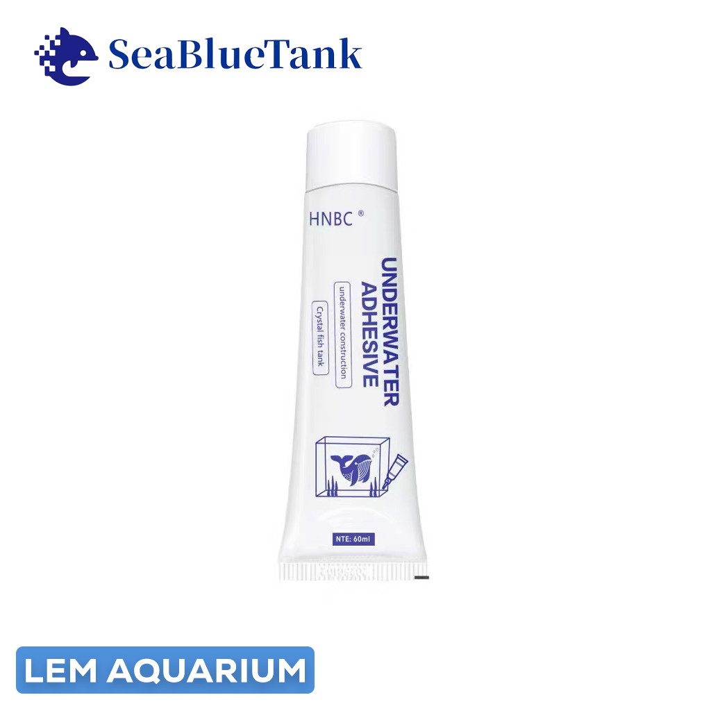 seabluetank Lem kaca akuarium 60ML, lem kebocoran akuarium, lem khusus perbaikan kebocoran kolam, le