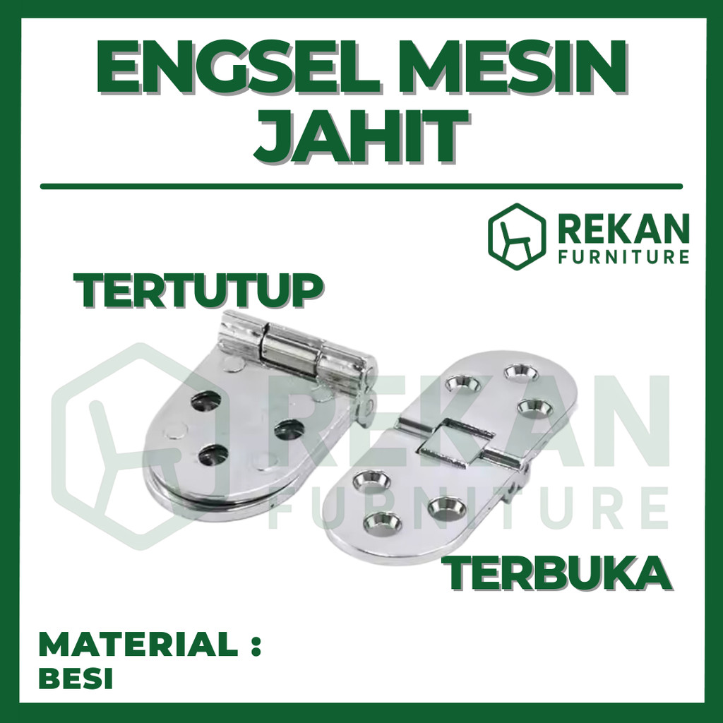 Engsel Mesin Jahit Serbaguna – Engsel Lipat Besi untuk Dudukan & Aksesoris Meja