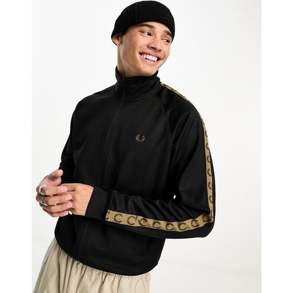 Tracktop Casual Pria Wanita Jaket Zipper Hoodie Sweater Branded Gold Hitam Putih Premium Logo Bordir