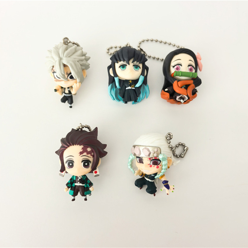 Original BD Anime Figure Gashapon Demon Slayer Kamado Tanjirou Nezuko Model Pendent Rare Limit Colle