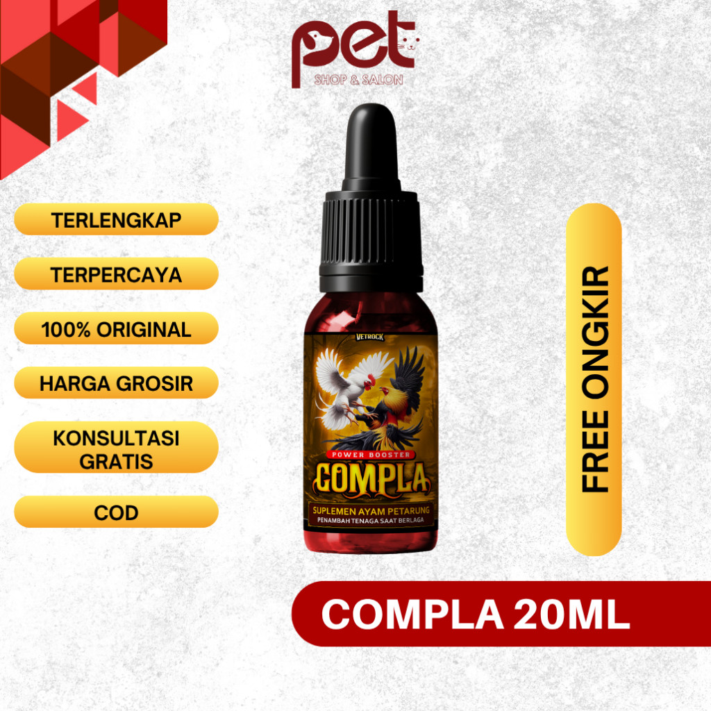 Doping Untuk Ayam 20ml - COMPLA 20ml - Power Booster Ayam - Suplement & Booster Ayam - Booster Ayam