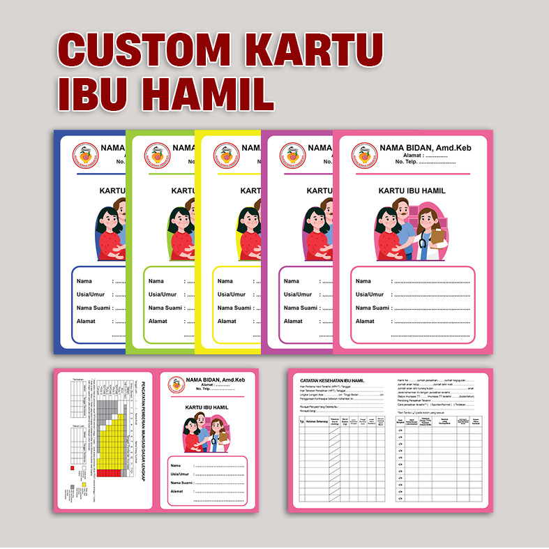 00111 KARTU IBU HAMIL CUSTOM NAMA BIDAN