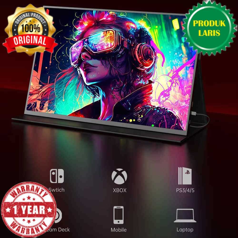 UPERFECT Portable Monitor 18 Inch IPS QHD 2.5K 144Hz Type C Mini HDMI - K118