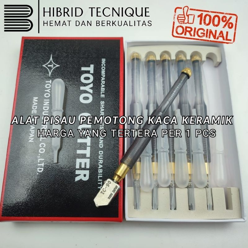 Pisau alat potong kaca Toyo Tc 90 Asli pemotong kaca dan keramik potong kaca toyo Original