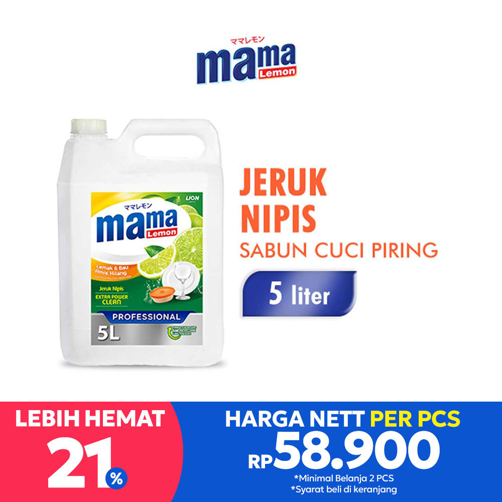 MAMA LEMON CAIRAN PENCUCI PIRING EKS.CLN JERUK NIPIS 5L