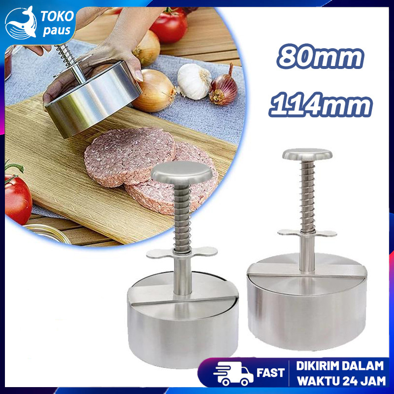 Cetakan Burger Patty Stainless /Cetakan Beef Burger Round/Burger Maker Patty Press