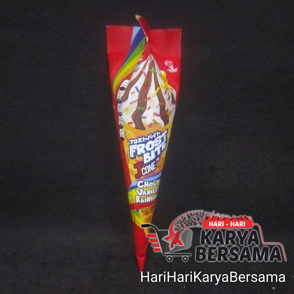 MAKANAN BEKU ICE CREAM ES KRIM GLICO WINGS JCONE JUNIOR CHOCO VANILLA RAINBOW 40ML
