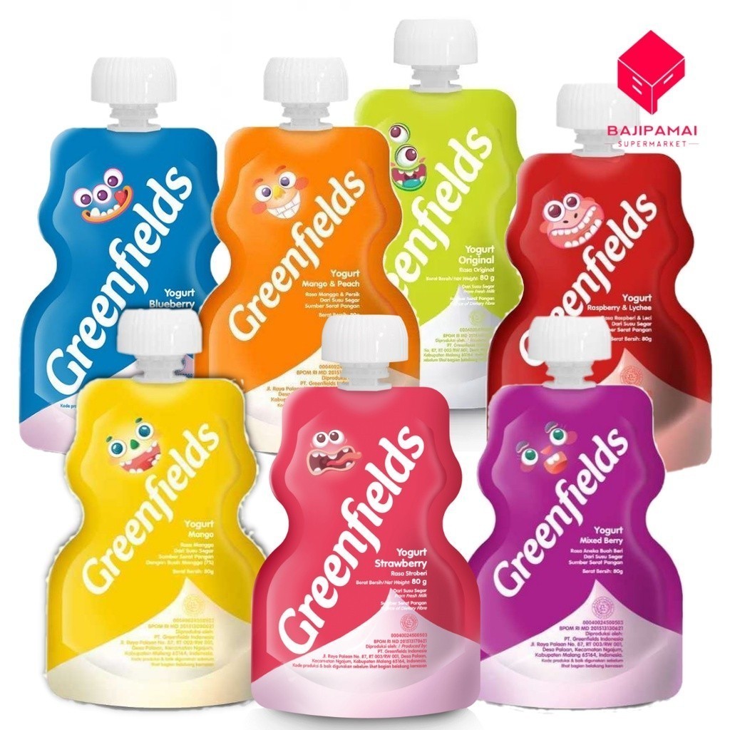 GREENFIELDS KIDS YOGURT POUCH 80 GR - FDY