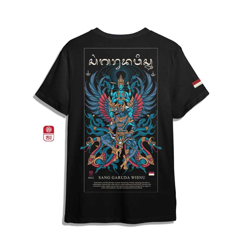 KAOS GARUDA WISNU KENCANA SENIMAN BOCAH BALI STYLE BAHAN COTTON COMBED 24s