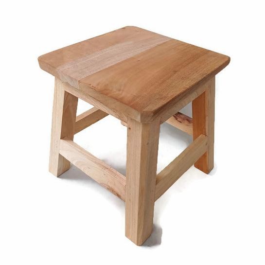 Kursi bangku kayu / kursi jongkok dingklik / kursi pendek - Bulat JOO82