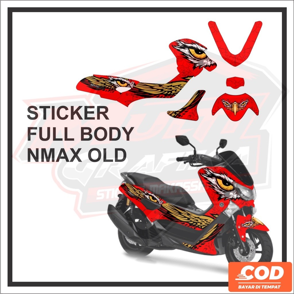 Stiker NMAX Sticker N-max Decal Yamaha N Max 2015 2016 2017 2018 2019 Mata Elang bahan tebal