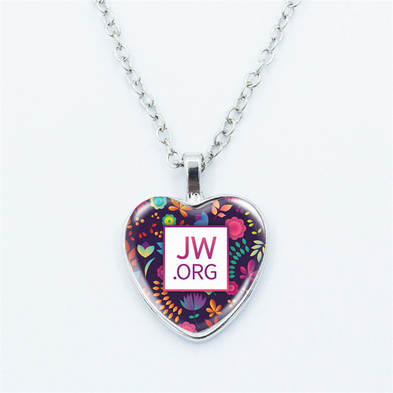 Jw. Org Romantic Flower Jehovah's Witness Heart Pendant Necklace Give Men's And Women's Necklaces Je