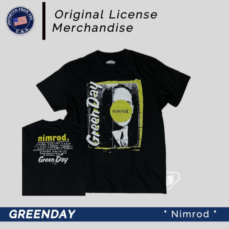 (COD) Green Day Greenday Official Kaos Band T shirt Music Original License Import Ori