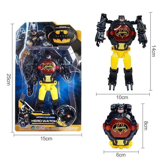 JAM TANGAN BATMAN ROBOT ANAK LAKI LAKI LAMPU - ULTRA BIRU
