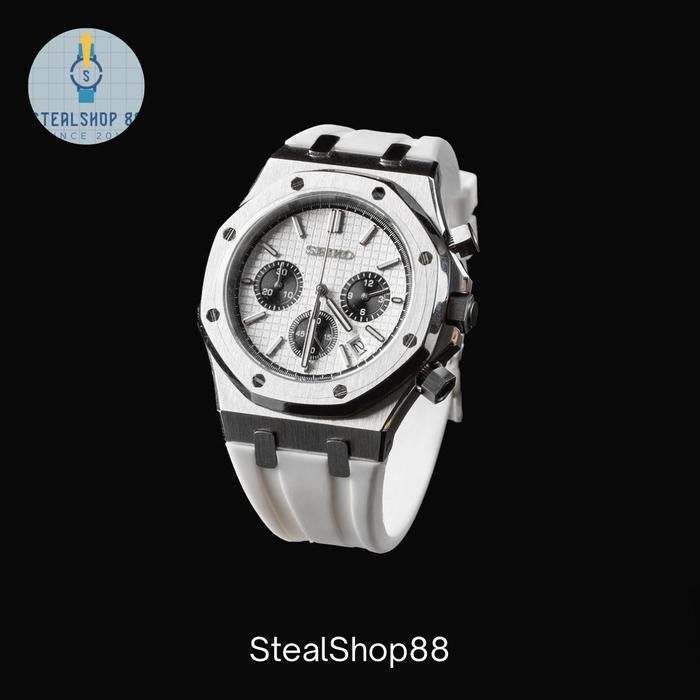 Seiko Oak Chronograph Panda Edition Bicolor VK63 Sapphire