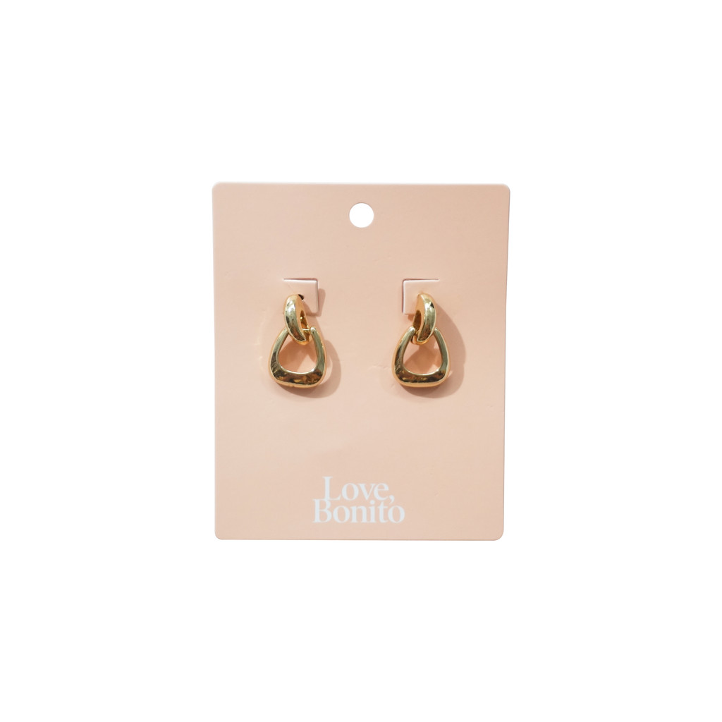 [Gift Not For Sale] Love, Bonito Gold Geometric Earrings