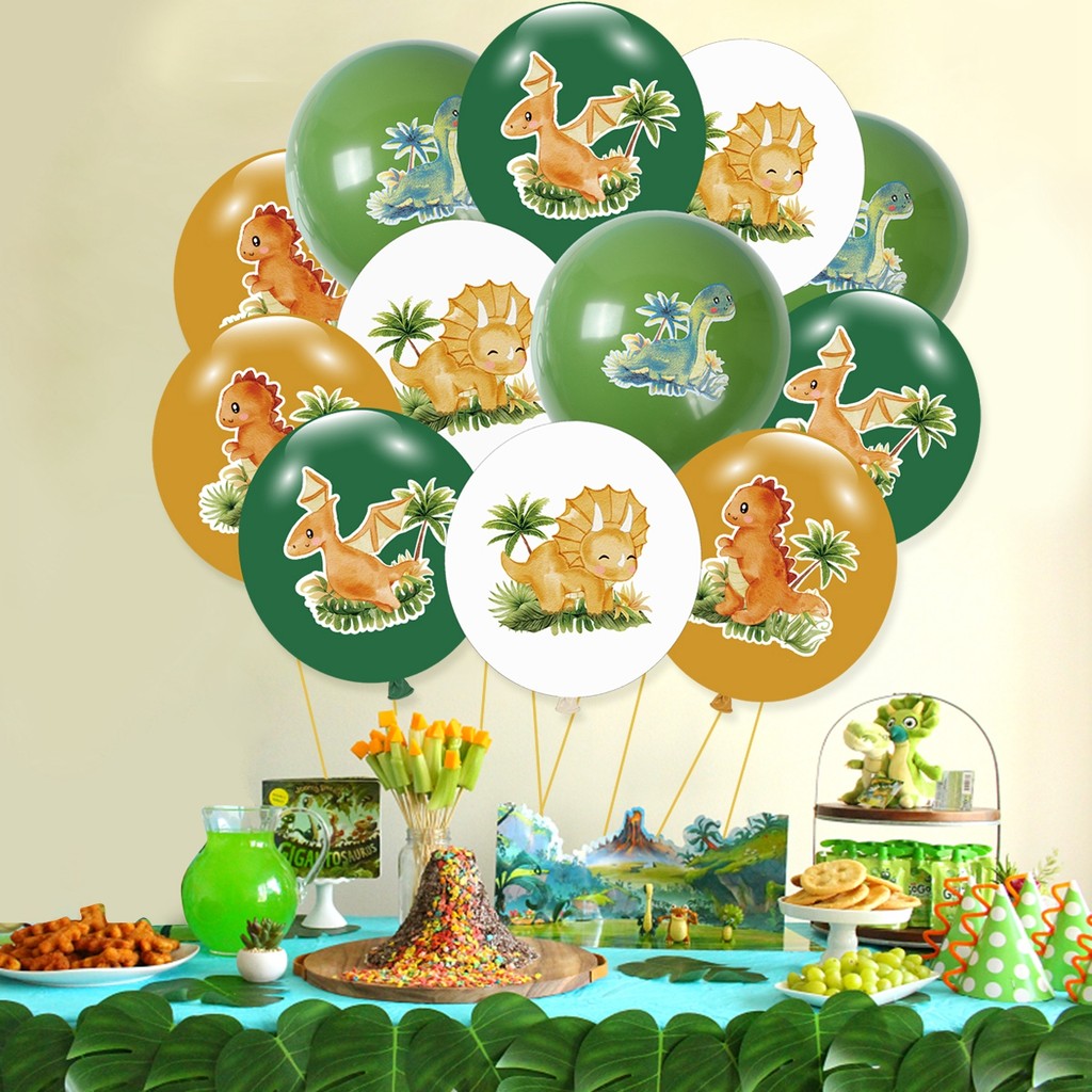 Dinosaur Balloons Happy Birthday Party Decorations Kids Boy Baby Shower Dinosaur Balloons Jungle Saf