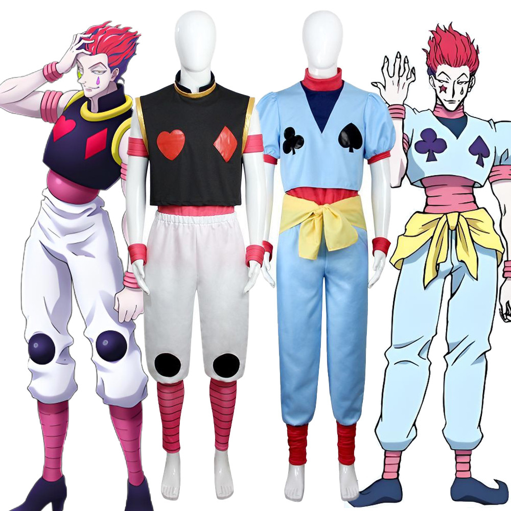 Anime HUNTER X HUNTER Cosplay Hisoka Costume Full Set Suit Unisex Uniform Halloween Cosplay Outfits 