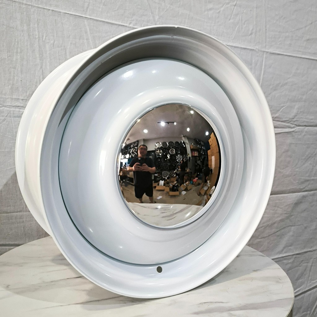 4pcs Velg Besi FT1502 16x7.0 5H 114.3 / 108 ET38 WHITE Dop Chrome  Ring 16 R16 lebar 7 SMOOTHIE Clas