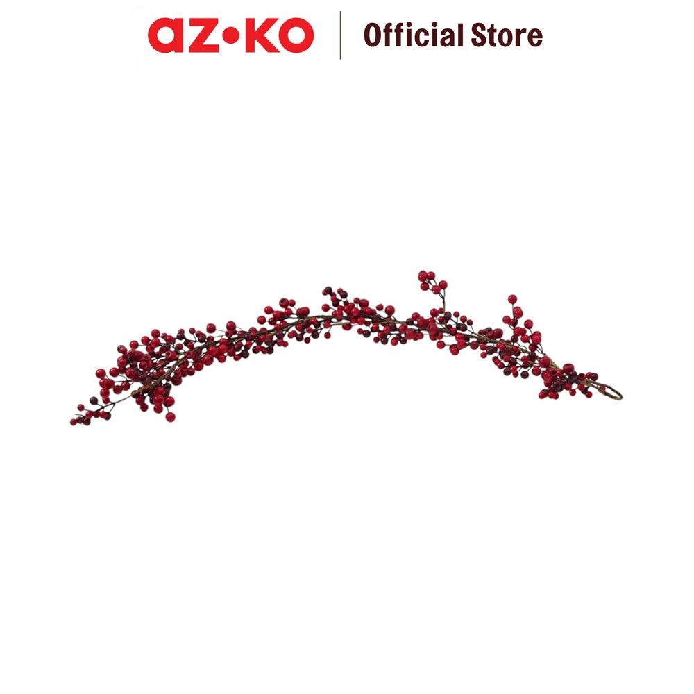 AZKO Noelle 150 cm Garland Dekorasi Natal Christmas Berry - Merah Hiasan Natal Pernak Pernik Natal O