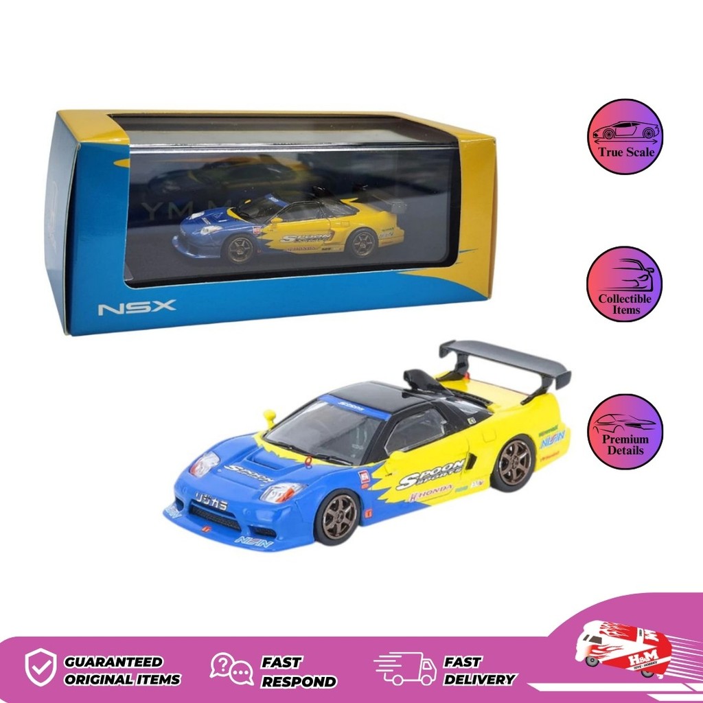 YM Model 1/64 Honda NSX Type R Spoon Sports