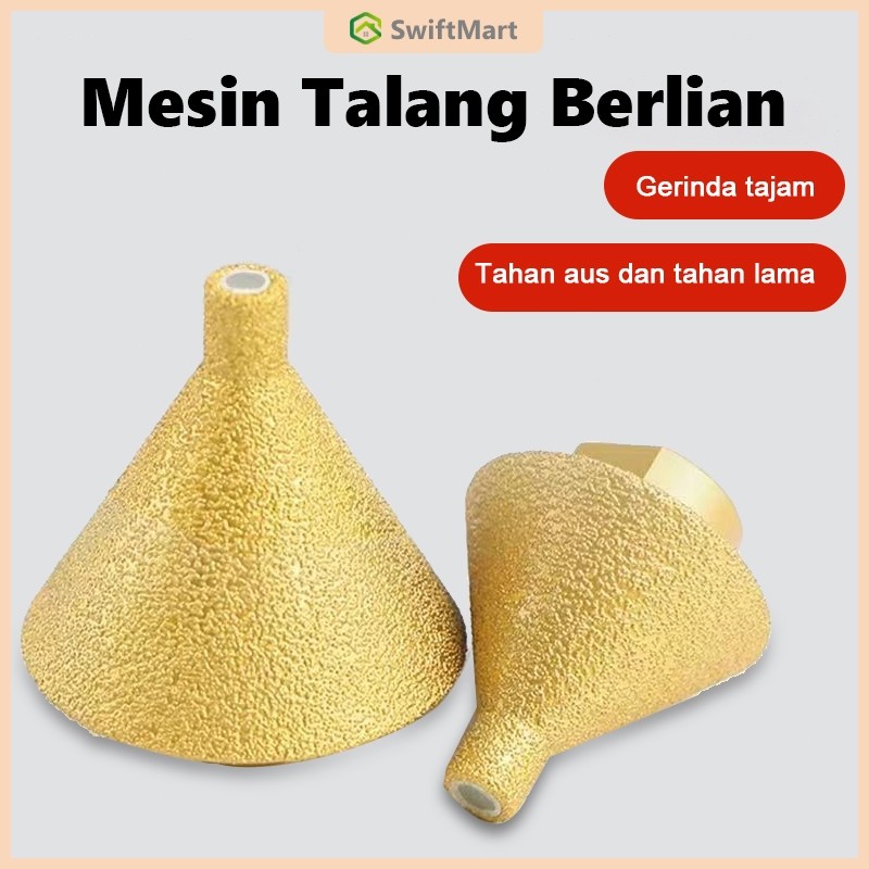 【Ready】Mata CNC Router 38/50mm Diamond Chamfer Profil Batu Granit Marmer Nisan Kaca / Mata Profil Ke