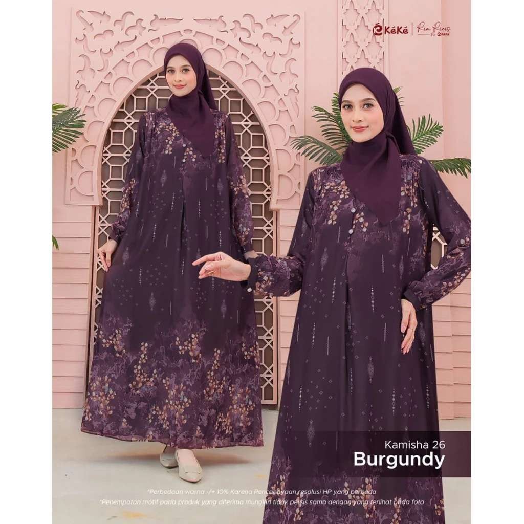 KEKE GAMIS DEWASA KAMISHA 26 BURGUNDY