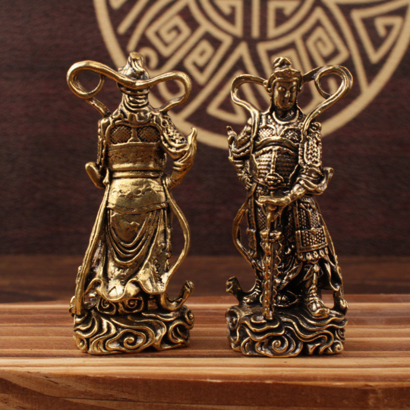 Patung Buddha Bodhisattva Weiduo Kuningan/Patung Perunggu Patung Pemujaan Patung Buddha Barang Perun