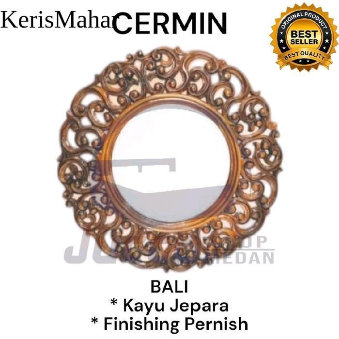 Cermin Kayu Ukir Jepara - Cermin Minimalis Kayu Jati - Standing Mirror Oval - Kaca Hias Cermin Gantu