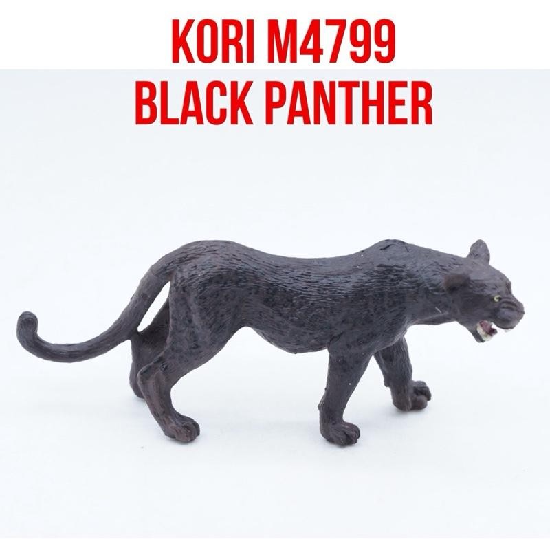 KORI Black Panther Macan Kumbang Hitam Macan Tutul Panthera pardus Jaguar Hitam Mainan Figure Binata
