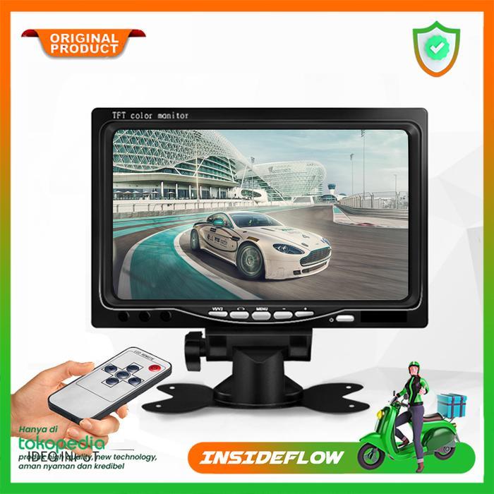 Layar TV Mobil Yoelbaer Layar Monitor Mobil Digital TFT LCD 7 Inch