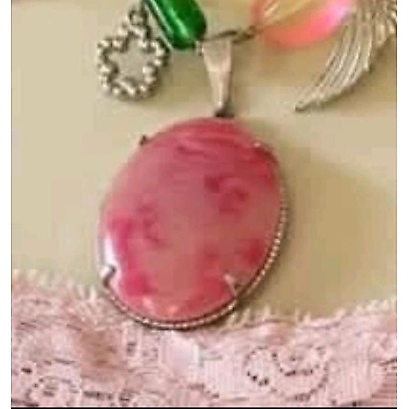 Batu custom / kalung batu alam / bros batu alam