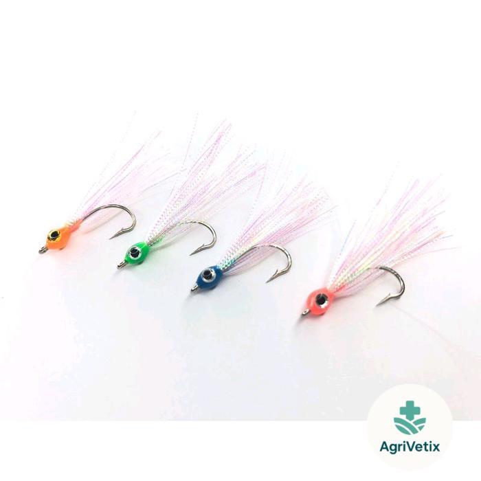 Umpan Fly Fishing Ultralight Carollina Fishing Mata Kail Sabiki no 6 Kontrek Glow In the Dark - Biru