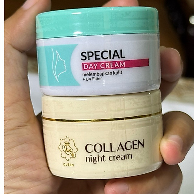 Krim siang dan malam Viva ( Special day cream & Collagen Night Cream )