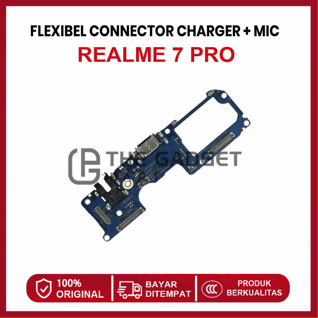 FLEXIBEL CONNECTOR CHARGER REALME 7 PRO CONNECTOR HANDSFREE + MIC ORI
