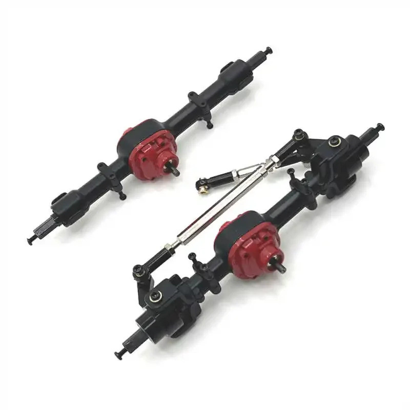 MN1/12 78 82 99s 90 aksesoris rc upgrade logam, rakitan as roda depan dan belakang