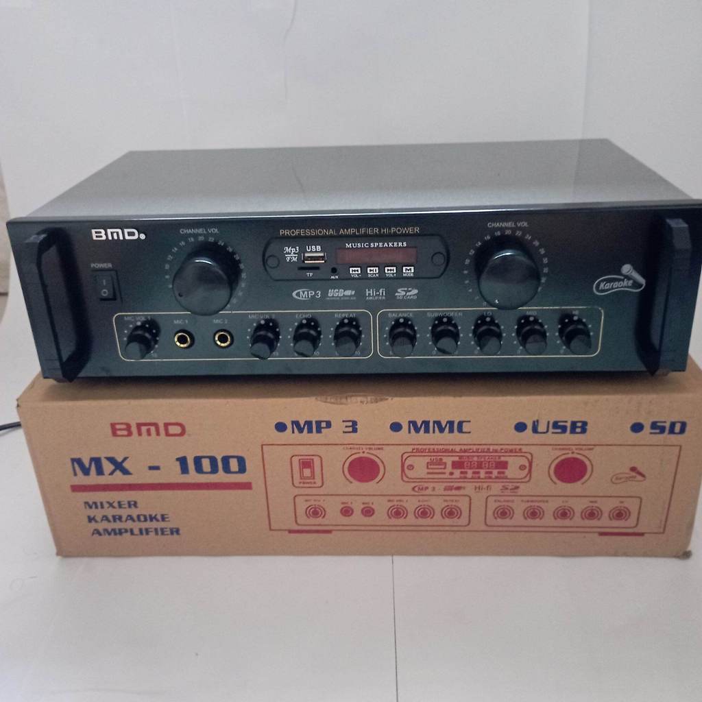 POWER AUDIO AMPLIFIER SUPORT SUBWOOFER AKTIF / AUDIO BLUETOOTH KARAOKE AMPLI 1000 WAT BMD ORIGINAL