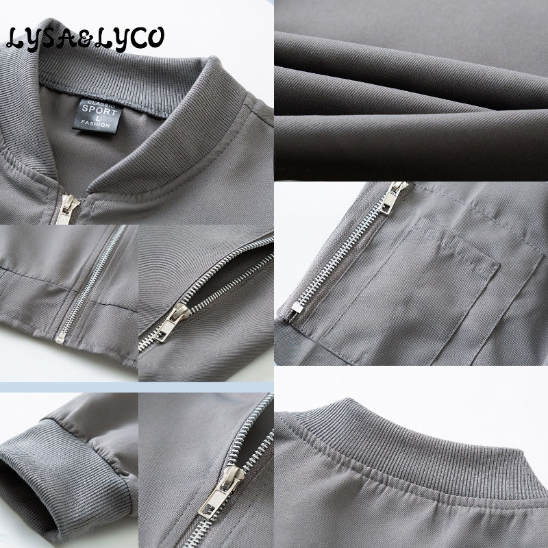 TERBARU LYSA&LYCO M-5XL Jaket Pria Bomber Casual Tipis Anti Angin Outerwear Korea Baseball Polos