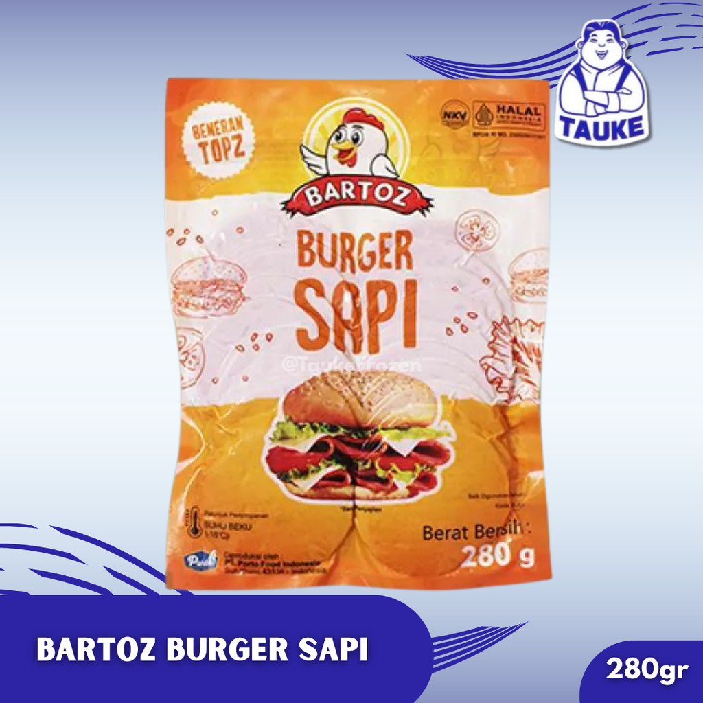 Bartoz Beef Slice Burger / Burger Sapi Slice / Iris 250gr