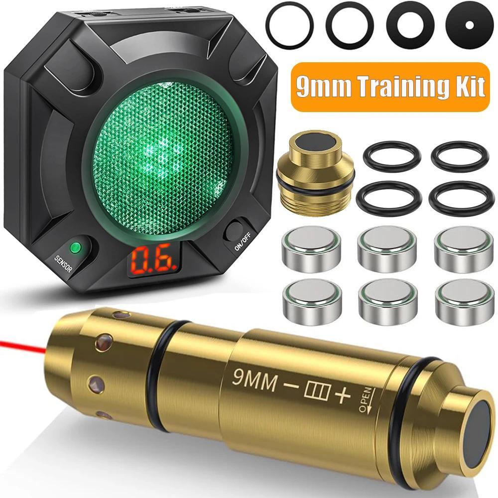 9mm Training Cartridge Target Kit Dry Fire Training Laser Target Electronic Shooting Trainer with 9x