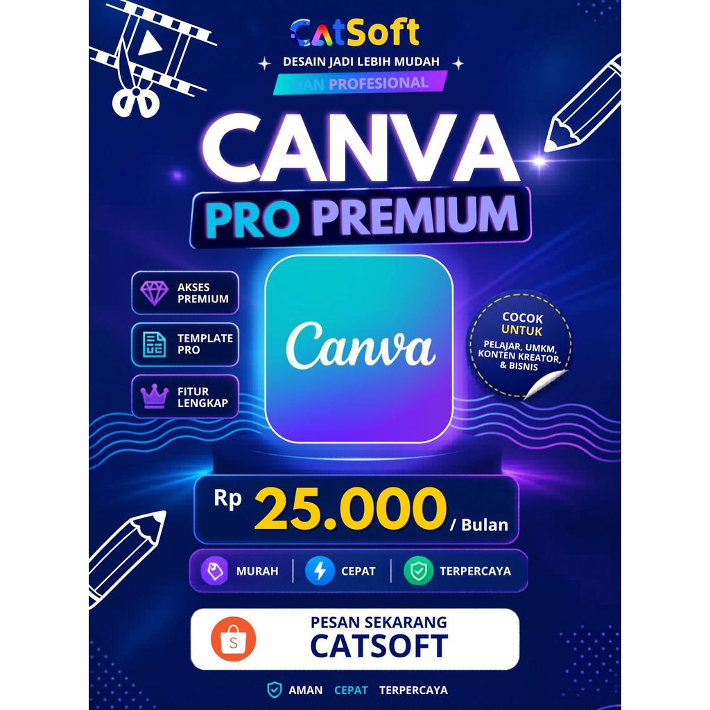 Canva Pro Premium + 50.000 Template Siap Pakai | Akun Garansi Tanpa Ganti Tim Original Lengkap