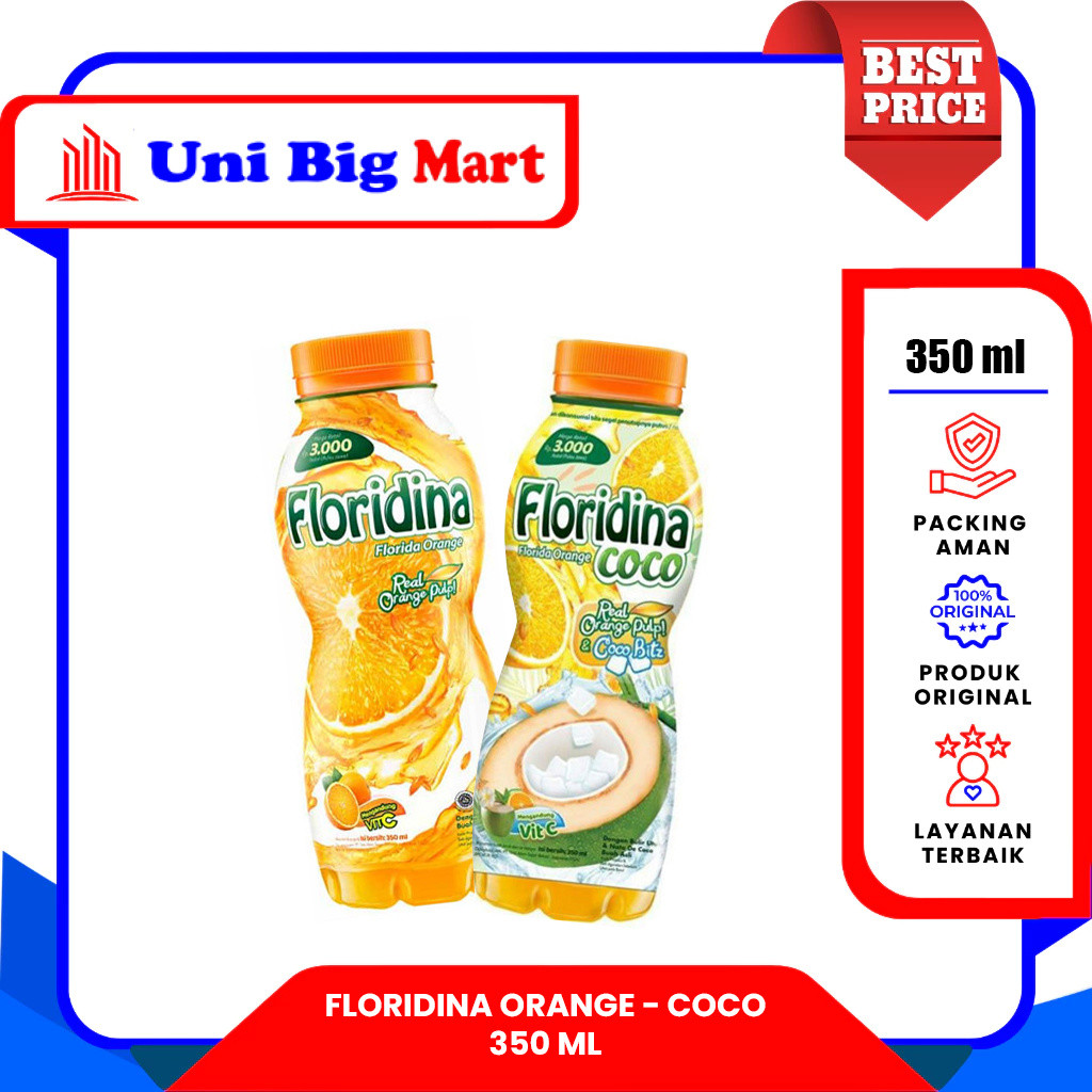FLORIDINA FLORIDA ORANGE PULP & COCO BITZ - 350 ml